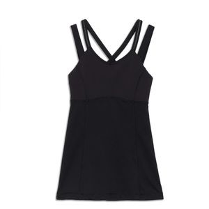Lululemon strap oh black tank with built in sports bra sz 6